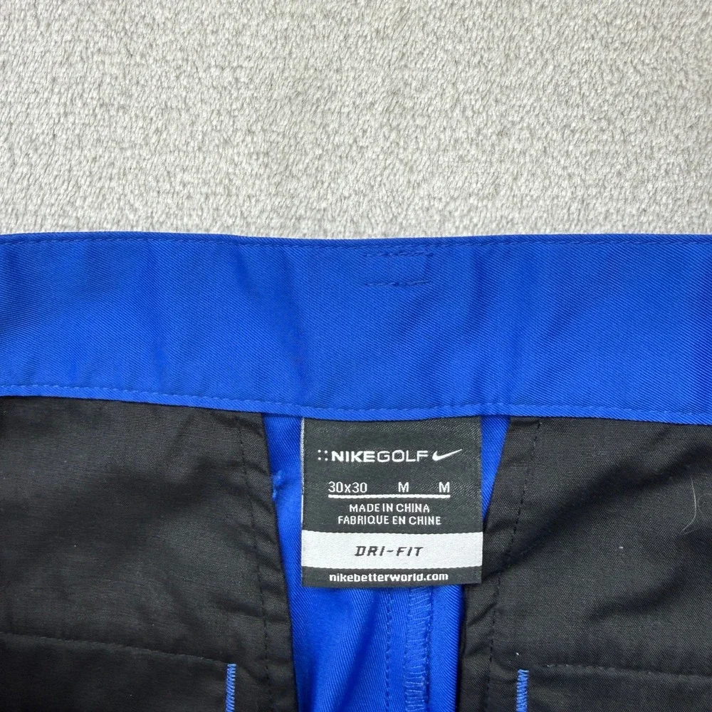 Nike‎ Golf Dri-Fit Pants Mens 30x30 Royal Blue Flat Front Performance Stretch